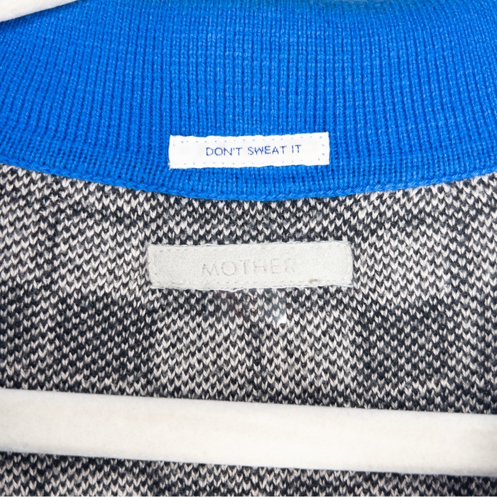 MOTHER The Offsides Henley Check This Sweater Polo Shirt - Picture 5 of 9